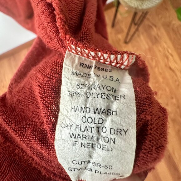 Evereve Braeve Smocked Burnt Orange High Quality Sleeveless Top Size Large - Picture 5 of 5